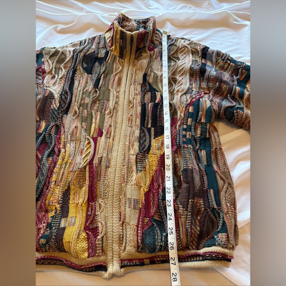 Tundra Canada Coogi Style Sweater Jacket Men's Medium Full Zip Lining - Picture 7 of 8